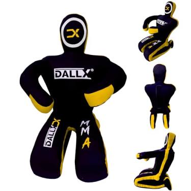 Imagem de DALLX Bolsa de pancada MMA Falso BBJ Luta Livre Jiu Jitsu Brasileiro Jiu Jitsu Judô Karatê Arremesso Boxe Luta Luta Falso Posição Sentada – SEM PRECHIMENTO (Preto Amarelo, 4 pés)