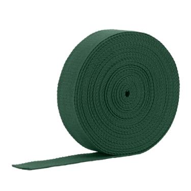 Imagem de Correias de algodão de 2,5 cm, tiras de 12 metros para bolsas para cinto de pano, alças, sacola, sacola de artesanato, decoração faça-você-mesmo, verde escuro