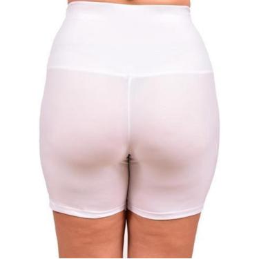 Imagem de Shorts Modelador Less Now Cintura Alta Plus Size Do G1 Ao G3, Branco, 