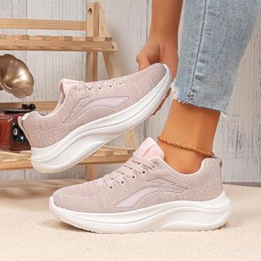 Imagem de Tênis de corrida esportivo feminino, moderno, esportivo, academia, caminhada, corrida, tênis, fitness, tênis esportivo, Lcshb-829 Rosa, 34