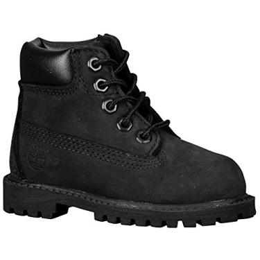 Imagem de Timberland Bota infantil premium impermeável de 15,2 cm, nobuck marinho, Preto, 4.5 US Toddler