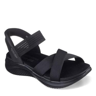 Imagem de Skechers Tênis feminino Ultra Flex 3.0 - Never Netter Hands Free Slip-ins, Preto liso, 7.5 Wide