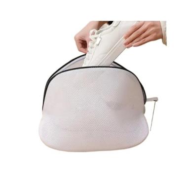 Imagem de Rede fina durável grande saco de lavanderia máquinas de lavar roupas cesta sutiã meias roupa íntima sapato organizador de roupas (33 x 23 x 23 cm)