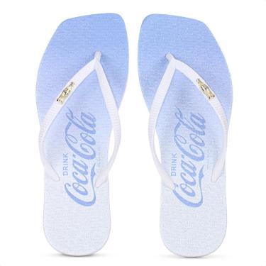 Imagem de Chinelo Coca Cola Gradient Shine Azul e Branco - Feminino-Feminino