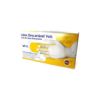 Imagem de Luva Látex P Descartável com Amido Caixa com 100 unidades - Volk