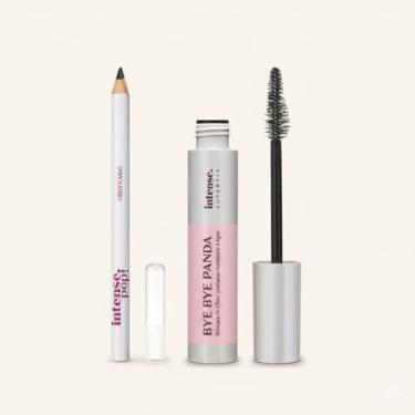 Imagem de Kit Olhar Impecável: Máscara de Cílios Intense Superfix Bye Bye Panda + Lápis de Olho Preto Intense Pop - Não Borra e Não Escorre