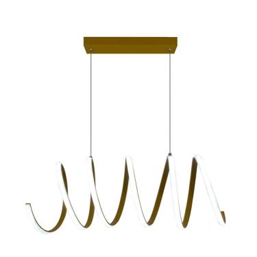 Imagem de Luminária Pendente Espiral Dourado 50Cm Led 3 Em 1