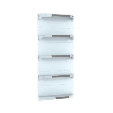 Imagem de Kit 5 Bandejas Para Gondola Canto 202 Fit 40/60 Branco Pe Cz