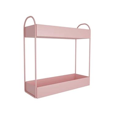 Imagem de Organizador de bancada de banheiro de 2 andares, suporte de bancada, suporte de temperos de cozinha, suporte de cosméticos, organizador sob a pia para banheiro, cozinha, sala de estar, penteadeira