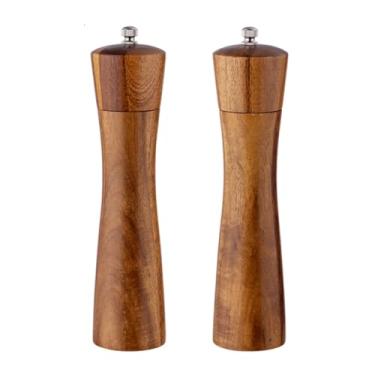 Imagem de Conjunto de moedor de sal e pimenta moedor manual de pimenta com colher e moedor de saleiro para utensílios de cozinha para churrasco (D 20 cm) (D 20 cm) (D 20 cm)