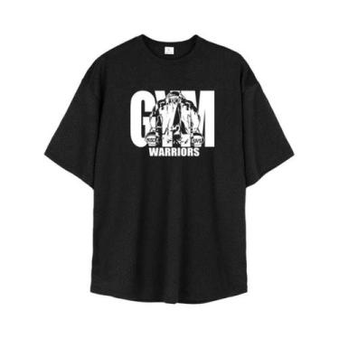 Imagem de Camiseta Masculina Oversized Casual Esportiva Para Academia, Secagem R