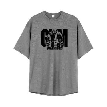 Imagem de Camiseta Masculina Oversized Casual Esportiva Para Academia, Secagem R