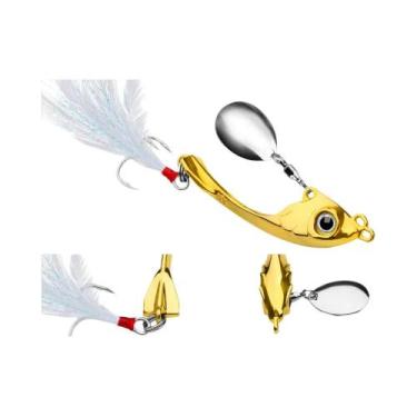 Imagem de Isca Spinner Long Cast Em Liga De Zinco Com Brilho Intenso E Gancho Vi