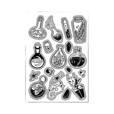 Imagem de Carimbo Transparente De Silicone Borboleta E Flor Para Artesanato Em P