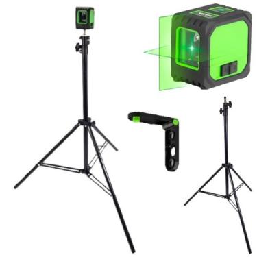 Imagem de Nível A Laser Verde 2 Linhas Tripé 2,1 metro Suporte Magnético Bolsa -