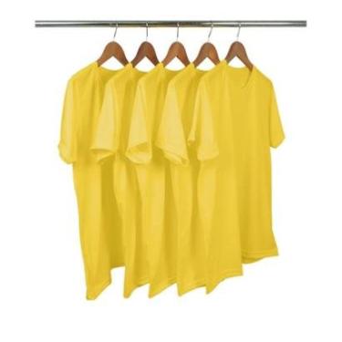 Imagem de Kit 5 Camisetas Masculinas 100% Poliéster para Sublimação Básica Lisa-Masculino