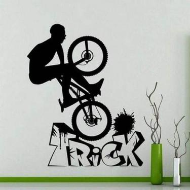 Imagem de Adesivo de parede BMX Bike Trick para decoração de casa - 45x50cm - ta
