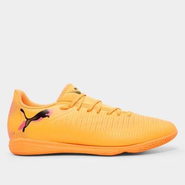 Imagem de Chuteira Futsal Puma Future 8 Play Unissex, Laranja, 43