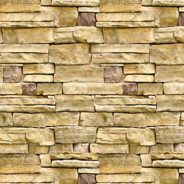 Imagem de Papel De Parede Pedra Canjiquinha Amarela Autocolante Sala