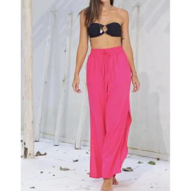 Imagem de Calça Pantalona De Viscolinho - Elegancia E Conforto - Bononi Beach, P