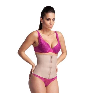 Imagem de Cinta Abdominal Modeladora Esbelt 419 Com Zíper emborrachada Alta Comp
