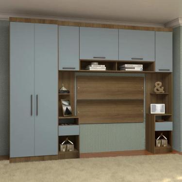 Imagem de Guarda Roupa Casal Modulado Cp02 Delphi Avelã/Grey L01 - Mpozenato