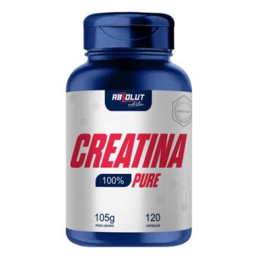 Imagem de Creatina 100 Pure 120 Cápsulas Absolut Nutrition Sem Sabor Suplemento 