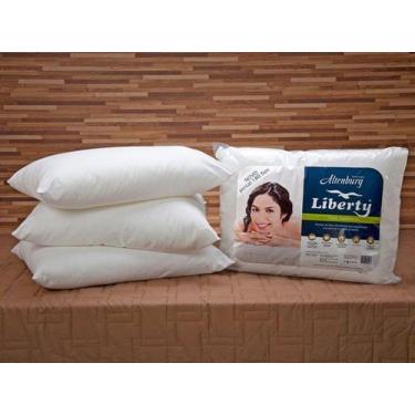 Imagem de Travesseiro branco liberty antialergico medida 50 x 70 bom sono - Alte