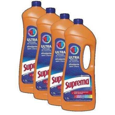Imagem de 4 Alvejante Sem Cloro Ultra Remoção De Manchas Suprema 1,5L