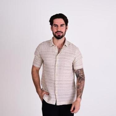 Imagem de Camisa Maquinetada Aramis Regular Marfim-Masculino