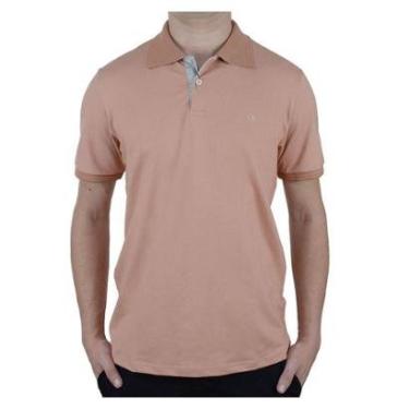 Imagem de Camisa Masculina Ogochi Gola Polo Casual Slim Salmão - 7484-Masculino