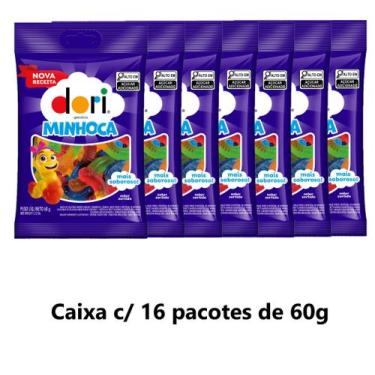 Imagem de Caixa Regaliz Gelatina Minhoca 16x60gr (16259) - Dori