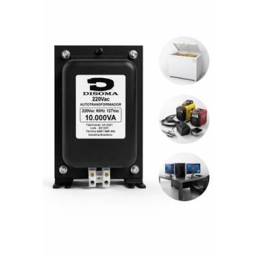 Imagem de Transformador 10.000VA com Conector Sindal Bivolt 110V 220V  Disoma Po