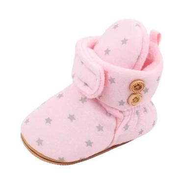 Imagem de Botas Infantis Para Bebês, Sapatos Quentes De Inverno, Sapatos Sólidos