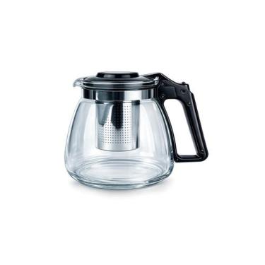 Imagem de Jarra Vidro com Infusor Inox Chá Alça Bule Cozinha Fogão Café Chaleira