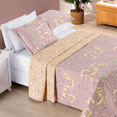 Imagem de Colcha bouti estampada casal padrao 3 peças - MORADA DOS ENXOVAIS, LAV