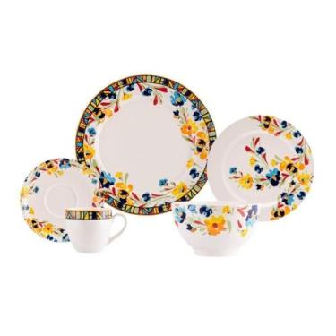 Imagem de Jogo De Jantar 40 Peças Etnico Porcelana Real By Schmidt - PORCELANA S