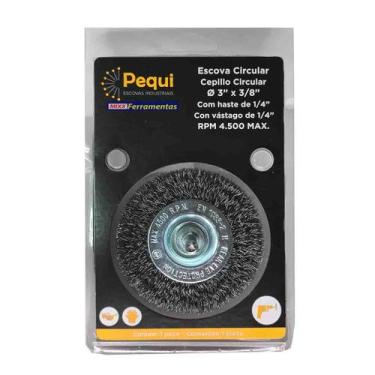 Imagem de Escova de Aço Ondulado Circular Haste 75 x10 Pequi 3383 - DIVERSAS