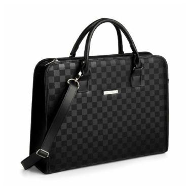 Imagem de Pasta / Bolsa Feminina Desirée Notebook 15.6' Viccina, Xadrez preto