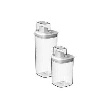 Imagem de Kit Dispenser Ou Quadrado 2 Peças Linha Flow, Branco