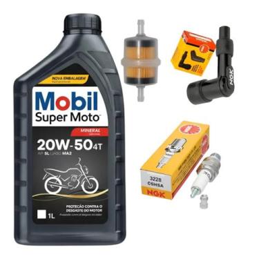 Imagem de Revisão Biz 100 98/05 Vela + Filtro Combustivel + Oleo 20w50 - NGK