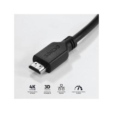 Imagem de Cabo Hdmi 2.0 4k 30awg Puro Cobre 2 Metros - Phm20-2 - PCYES