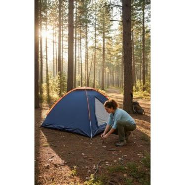 Imagem de 2x Barraca Iglu 3 Pessoas 600mm Impermeável Aventura Leve - Congratula