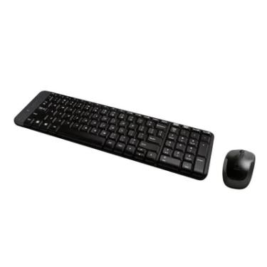 Imagem de Kit Teclado E Mouse Logitech Mk220, Sem Fio, ABNT2, Preto - 920-004431-C