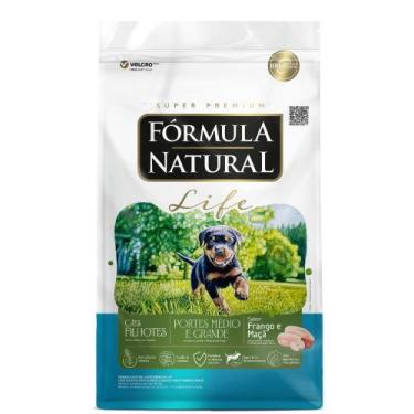 Imagem de Ração Fórmula Natural Super Premium Life para Cães Filhotes Portes Méd