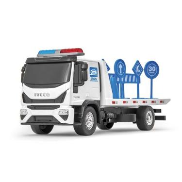 Imagem de Caminhão Plataforma Guincho Iveco Tector Brinquedo Infantil - Usual Br