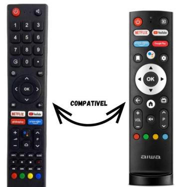 Imagem de Controle universal compativel tv aiwa aws-tv-43-bl-02-a (leia o anunci