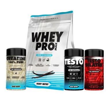 Imagem de Kit Suplementos: Whey Protein 900g, Creatina Pura, Minerais e Dilated 