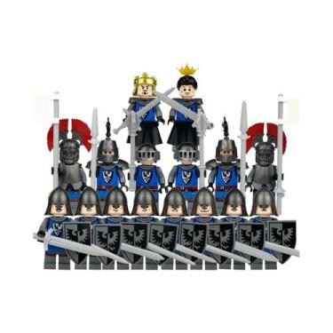 Imagem de Blocos De Montar De Soldados Romanos Da Era Medieval, Mini Bonecos De 