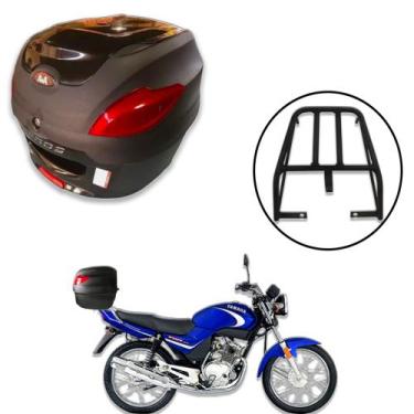 Imagem de Baú 41 litros Awa Proos com Bagageiro para YBR 125 2000-2008, Preto Br
